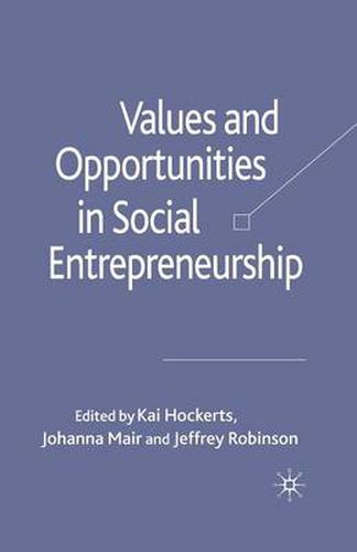 Cover image for Values and Opportunities in Social Entrepreneurship