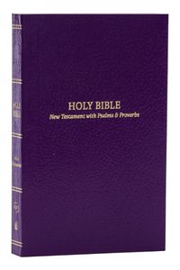 Cover image for KJV Holy Bible: Pocket New Testament with Psalms and Proverbs, Purple Softcover, Red Letter, Comfort Print: King James Version