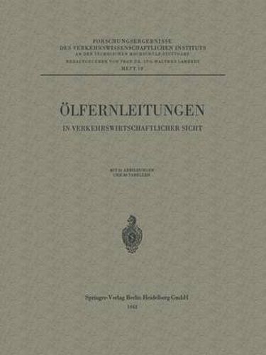 Cover image for OElfernleitungen in Verkehrswirtschaftlicher Sicht