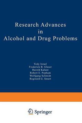 Research Advances in Alcohol and Drug Problems