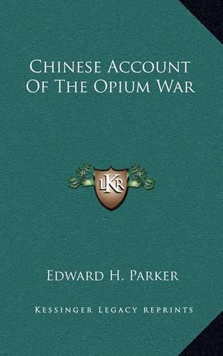 Cover image for Chinese Account of the Opium War