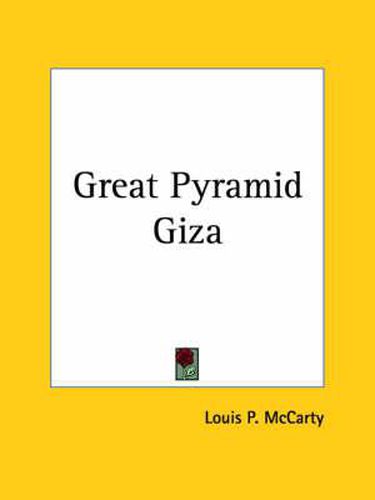 Cover image for Great Pyramid Giza (1907)