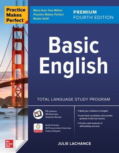 Cover image for Practice Makes Perfect: Basic English, Premium Fourth Edition