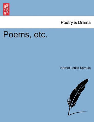 Cover image for Poems, Etc.