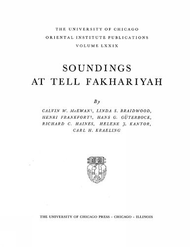 Cover image for Soundings at Tell Fakhariyah