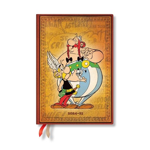 Paperblanks 2024-2025 Weekly Planner Asterix & Obelix the Adventures of Asterix 18-Month MIDI Horizontal Elastic Band 208 Pg 80 GSM