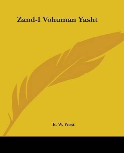 Cover image for Zand-I Vohuman Yasht