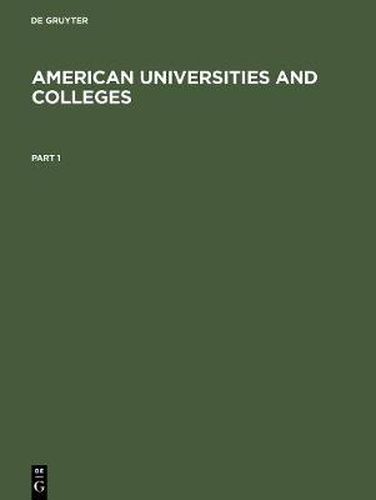 Cover image for American Universities and Colleges