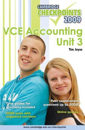 Cover image for Cambridge Checkpoints VCE Accounting Unit 3 2009