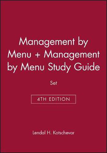 Management by Menu, 4e & Management by Menu Study Guide Set