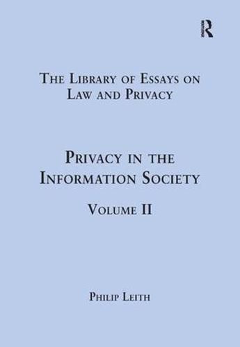 Cover image for Privacy in the Information Society: Volume II