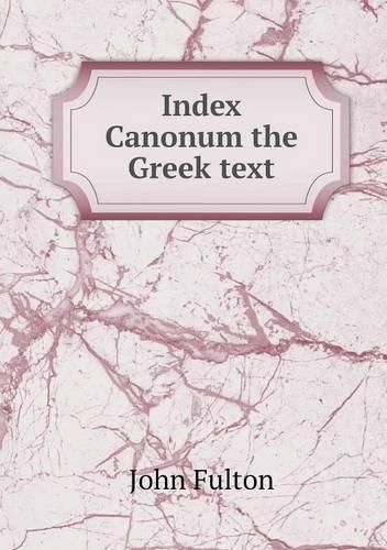 Index Canonum the Greek text