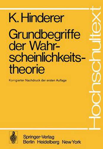 Cover image for Grundbegriffe der Wahrscheinlichkeitstheorie