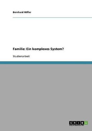 Cover image for Familie: Ein komplexes System?