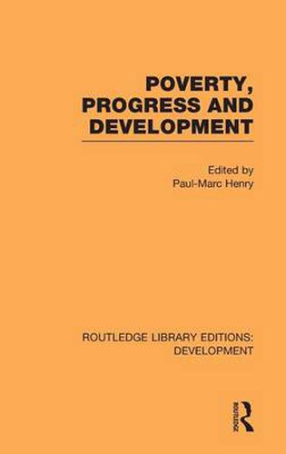 Cover image for Poverty, Progress and Development