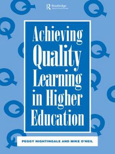 Cover image for Achieving Quality Learning in Higher Education