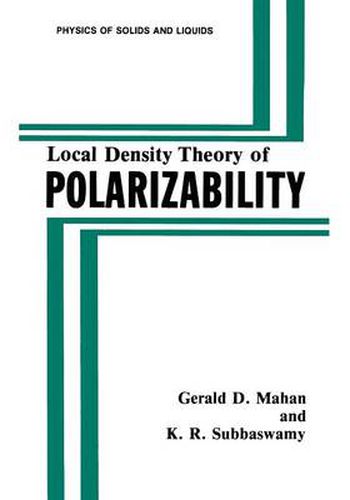 Cover image for Local Density Theory of Polarizability