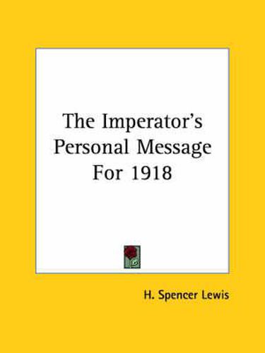 Cover image for The Imperator's Personal Message for 1918