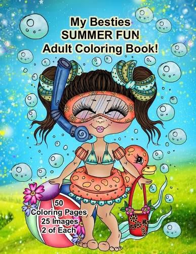 Cover image for My Besties Summer FUN Adult Coloring Book