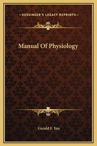 Cover image for Manual of Physiology