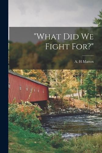 Cover image for What Did We Fight For?