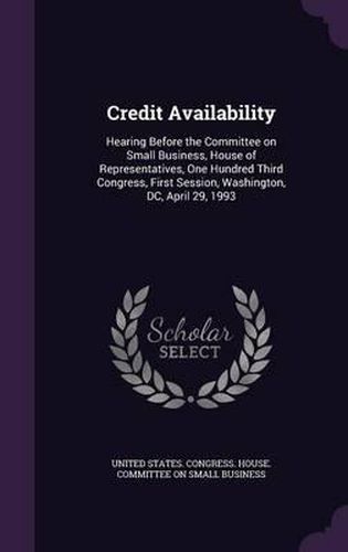 Cover image for Credit Availability: Hearing Before the Committee on Small Business, House of Representatives, One Hundred Third Congress, First Session, Washington, DC, April 29, 1993