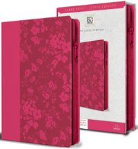 Cover image for KJV Holy Bible, Large Print Handy Size, Fuchsia Premium Imitation Leather w/Ribbon Marker, Red Letter, Zipper