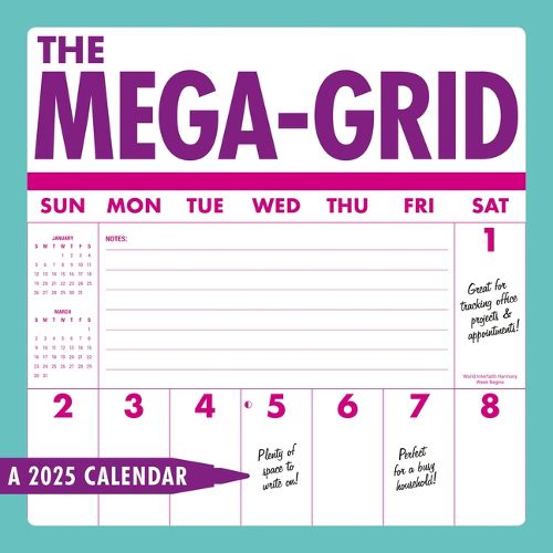 2025 Mega Grid W Sunday Start