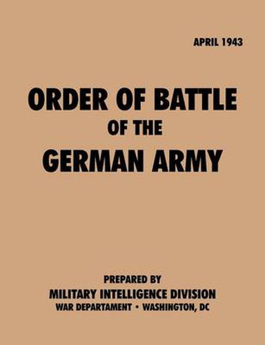 Order of Battle of the German Army, April 1943