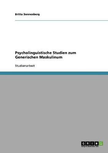 Cover image for Psycholinguistische Studien zum Generischen Maskulinum