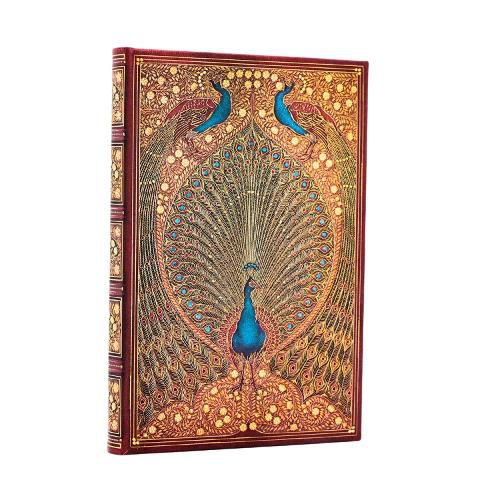 Cover image for Hafiz's Peacocks (Sangorski & Sutcliffe) Mini Lined Hardcover Journal (Elastic Band Closure)