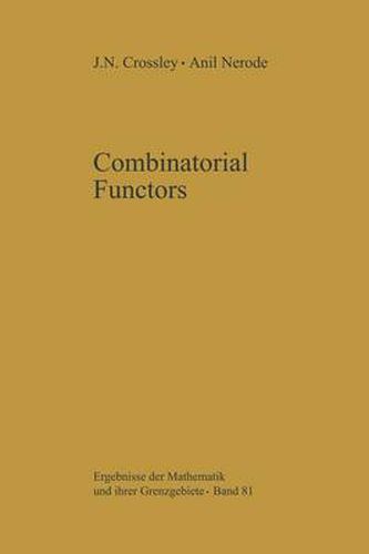 Cover image for Combinatorial Functors