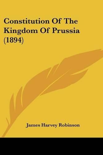 Constitution of the Kingdom of Prussia (1894)