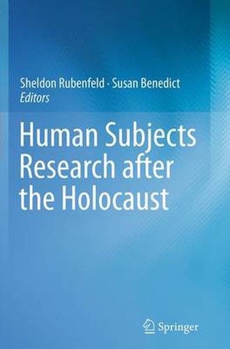 Cover image for Human Subjects Research after the Holocaust