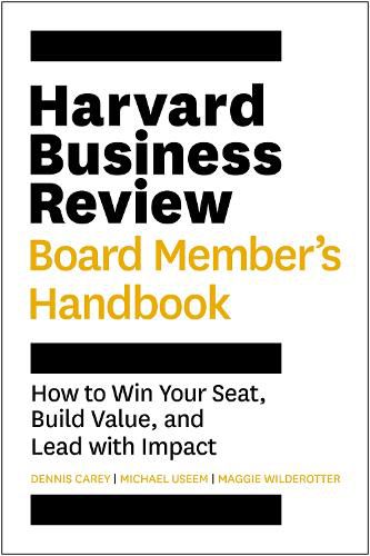 Cover image for Harvard Business Review Board Member's Handbook