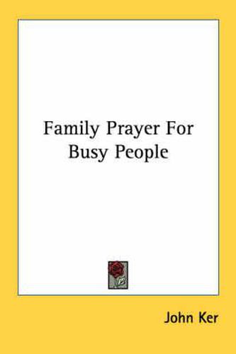 Cover image for Family Prayer for Busy People