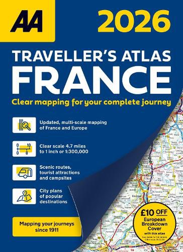 Cover image for AA Traveller's Atlas France 2026 2026