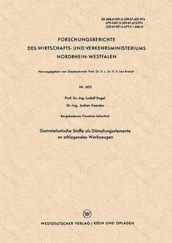 Cover image for Gummielastische Stoffe ALS Dampfungselemente an Schlagenden Werkzeugen