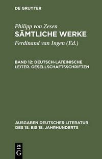 Cover image for Deutsch-lateinische Leiter. Gesellschaftsschriften