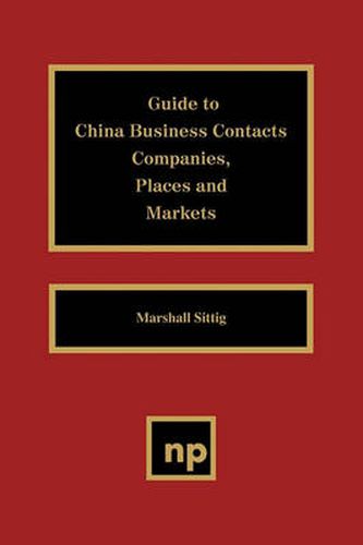 Cover image for Guide to China Business Contacts Co.