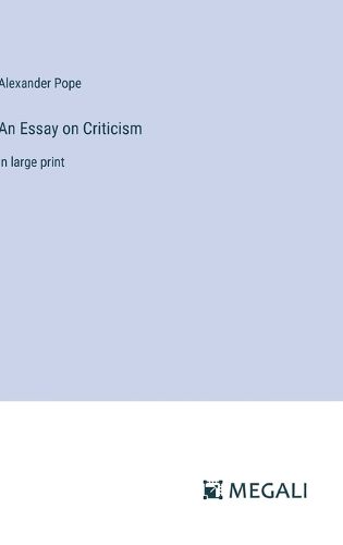 Cover image for An Essay on Criticism