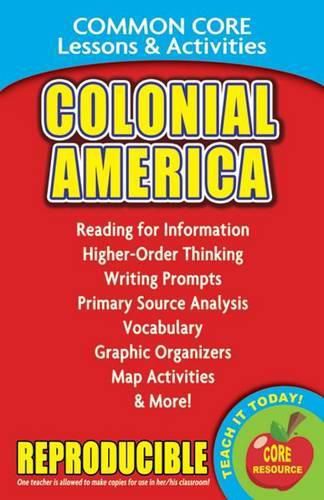 Cover image for Colonial America - Common Core Lessons & Activities