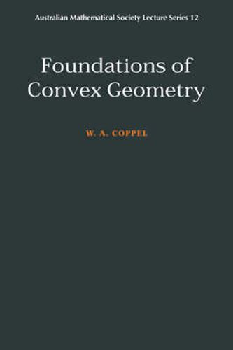 Cover image for Foundations of Convex Geometry