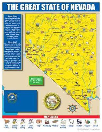 Nevada State Map for Students - Pack of 30