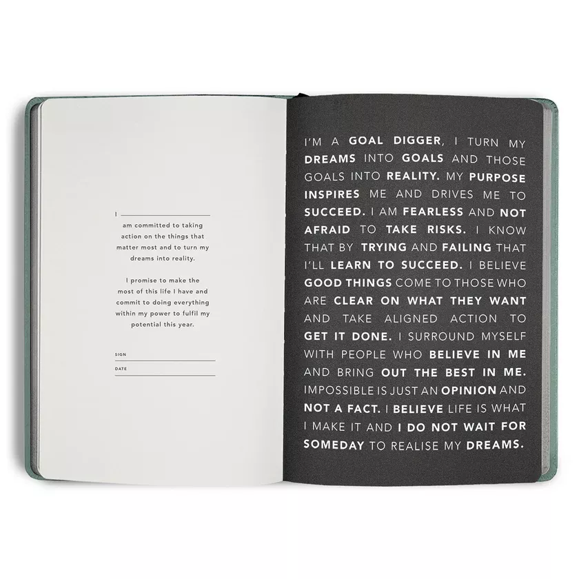MiGoals 2026 Classic Diary - Weekly Notes - A5 Black