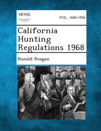 Cover image for California Hunting Regulations 1968