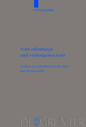 Cover image for Vom offenbaren und verborgenen Gott