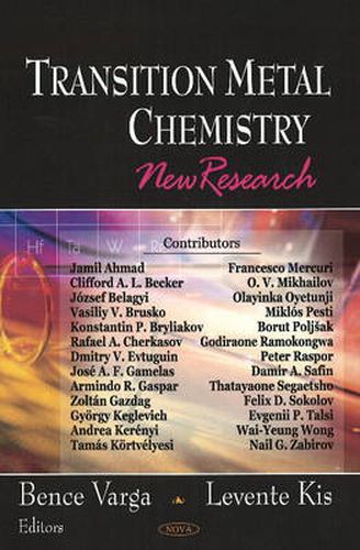 Cover image for Transition Metal Chemistry: New Research