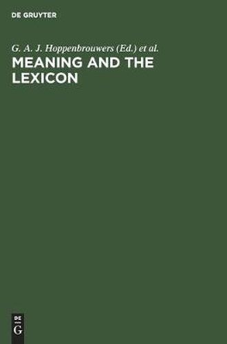 Cover image for Meaning and the Lexicon