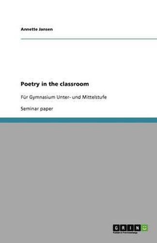 Cover image for Poetry in the classroom